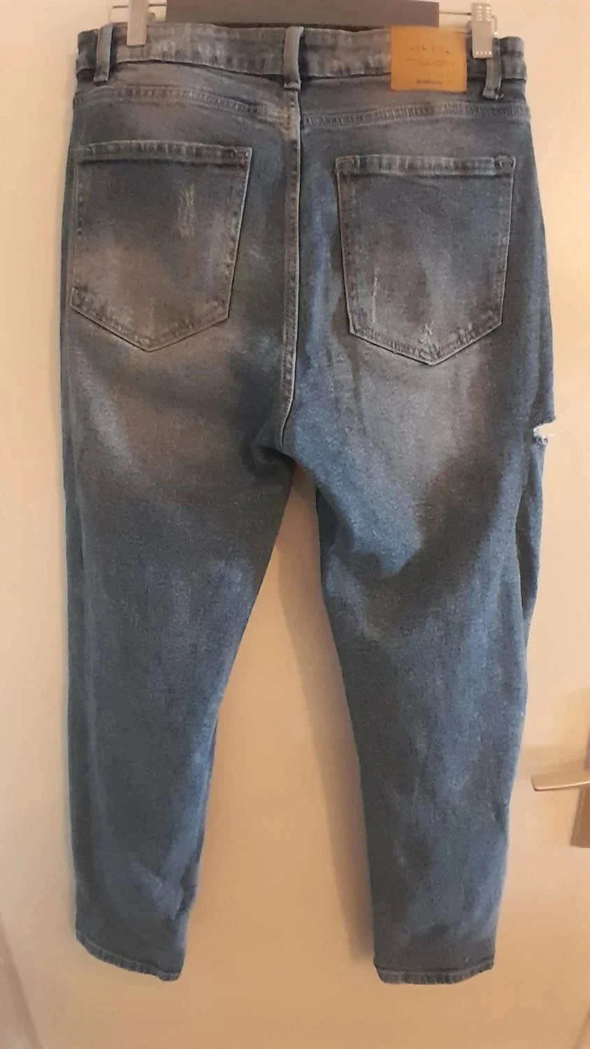 Jeans rasgado, para mulher, tamanho 40, Marca Stradivarius – photo 9